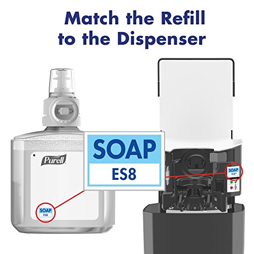 PURELL Marca HEALTHY SOAP suave y última intervensión de espuma, sin fragancia, 1200 ml de repuesto para dispensador automático de jabón PURELL ES8 (paquete de 2) - 7772-02
