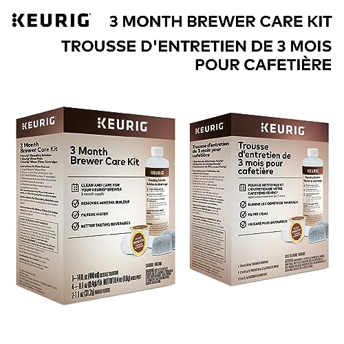 Keurig 3-Month Brewer Maintenance Kit, Includes Descaling Solution, Water Filter Cartridges & Rinse Pods, Compatible with Keurig Classic/1.0 & 2.0 K-Cup Pod Coffee Makers, 7 Count