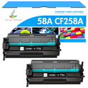 TRUE IMAGE Cartucho de tóner Compatible para HP 58A CF258A 58X CF258X M428fdw HP Laserjet Pro M404n M404dn M404dw MFP M428fdn M428dw M304 M404 M428 (Negro, 2 Unidades)