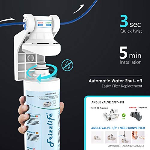 Frizzlife Sistema de acondicionador de agua para debajo del fregadero