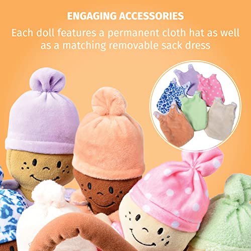 Creative Minds - Juego de 6 Piezas de canastas sensoriales de Peluche multicultural para Todas Las Edades
