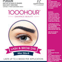 1000 Hour Eyelash & Brow Dye/Tint Kit Permanent Mascara (Blue-Black) by 1000Hour