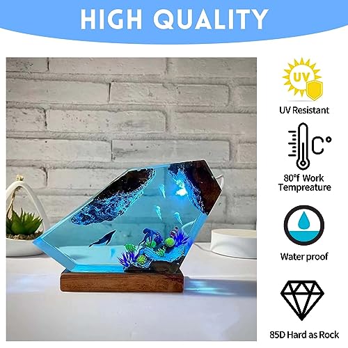 Resina epoxi cristalina transparente no amarillenta sin burbujas autonivelante para moldes de bricolaje, joyería de madera, mesa, bares, revestimiento de fundición, suministros de manualidades, fácil mezcla relación 1:1