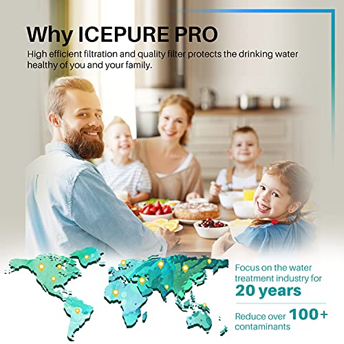 ICEPURE Pro DA29-00003G NSF401&473&53&42 Repuesto certificado para Samsung DA29-00003A, Aqua-Pure Plus DA29-00003B, HAFCU1, RS22HDHPNSR RSG257AARS RF267AERS, HDX-FMS-1 Filtro de agua para refrigerador, paquete de 2