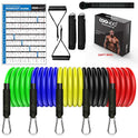 COOWOO 2020 - Juego de bandas de resistencia, bandas de ejercicio, correas de tobillo para piernas, gimnasio perfecto para brazos, piernas y entrenamiento de cuerpo completo, bolsa de transporte incluida