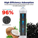 Membrane Solutions - Filtro de agua de carbono en línea de 5 micrones de 10 pulgadas de conexión rápida
