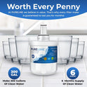 Samsung DA29-00003G repuesto de filtro de agua premium certificado. Compatible con Samsung DA29-00003G y Samsung AQUA-PURE Plus. Diseñado para un ajuste exacto y estándares como filtro original – Pureline (3 unidades)