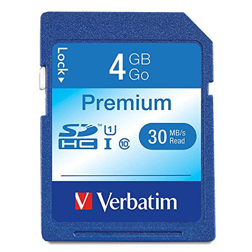 Verbatim Premium SDHC Memory Card, UHS-I V10 U1 Class 10