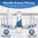 Pureline DW2042FR-09 - Repuesto para Daewoo DW2042FR-09, DW2042FR, Kenmore 46-9130, Aqua Crystal DW2042F-09, filtro de agua para refrigerador, reduce el mal sabor y olor