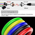COOWOO 2020 - Juego de bandas de resistencia, bandas de ejercicio, correas de tobillo para piernas, gimnasio perfecto para brazos, piernas y entrenamiento de cuerpo completo, bolsa de transporte incluida