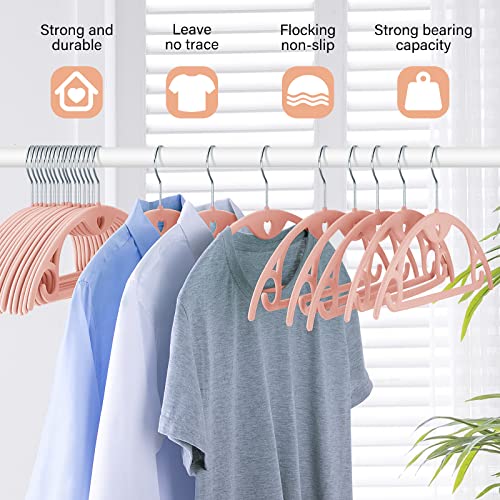 IEOKE Perchas de terciopelo, paquete de 50 perchas sin hombros para trajes, ultra delgadas, ahorro de espacio, giro de 360 grados, gancho resistente, perchas duraderas para suéteres, abrigos, chaquetas, camisas y vestidos