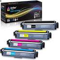 Arthur Imaging Cartucho de tóner de Repuesto Compatible para Brother TN221 (Negro, Cian, Magenta, Amarillo, 4-Pack)