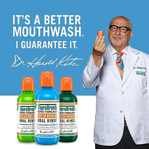 TheraBreath Dentist Recommended Fresh Breath Oral Rinse, 16 Ounce (Pack of 2)