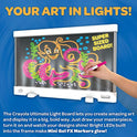 Crayola Ultimate Light Board, tablet de dibujo, regalo para niños, edad 6, 7, 8, 9