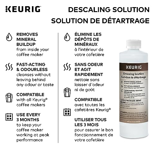 Keurig 3-Month Brewer Maintenance Kit, Includes Descaling Solution, Water Filter Cartridges & Rinse Pods, Compatible with Keurig Classic/1.0 & 2.0 K-Cup Pod Coffee Makers, 7 Count