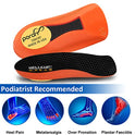 Talón de fascitis plantar, espolones óseos, protectores de alivio del dolor