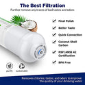 Membrane Solutions - Filtro de agua de carbono en línea de 5 micrones de 10 pulgadas de conexión rápida