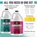 Beast Bond Kit de resina epoxi, resina epoxi de alto rendimiento, autonivelante, burbujas mínimas, transparente, brillante, resistente a los rayos UV, perfecto para mesas y manualidades. DIY y Pro número 1 elección