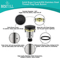 BESTILL Kit de interruptor de aire para eliminación de basura, botón de acero inoxidable, interruptor de encendido/apagado superior del fregadero para triturador de residuos de alimentos