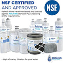 PREMIUM nevera filtro de agua compatible con Whirlpool 4396508, 4396501 Pur KitchenAid Maytag