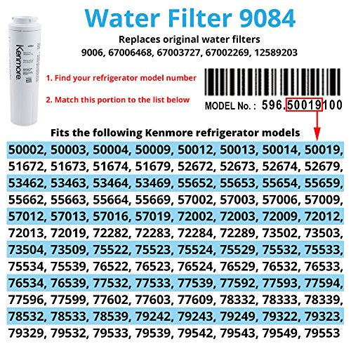 Kenmore 9084 9084 - Filtro de agua para refrigerador, color blanco
