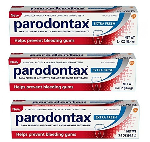 Parodontax Pasta dental extra fresca para hemorragias de gomas, 3.4 oz (Paquete de 3)