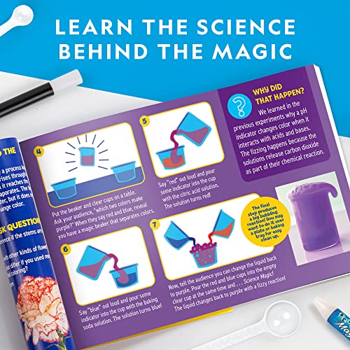 National Geographic Magic Chemistry Set - Perform Amazing Easy Tricks with Science, Create a Magic Show with White Gloves & Magic Wand, Great Stem Learning Science Gift for Boys and Girls