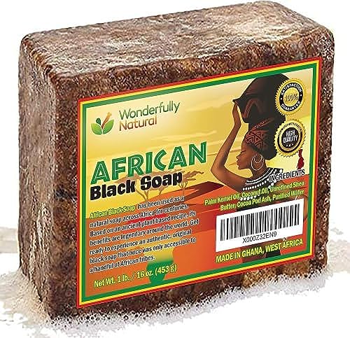 Wonderfully Natural Organic African Black Soap, 16 oz