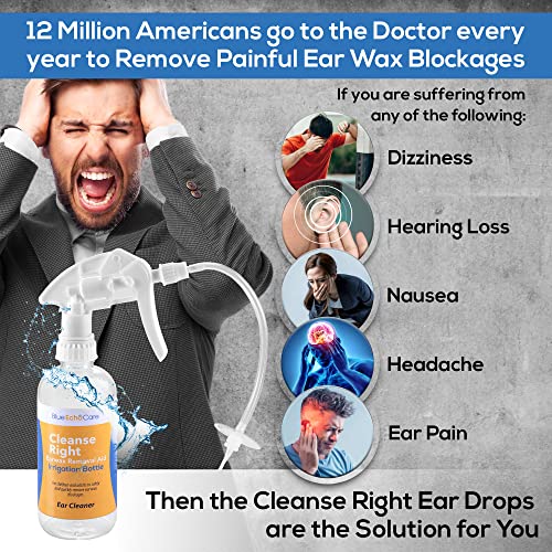 Cleanse Right Ear Wax Removal Kit- 20 Disposable Tips! with Wash Basin and Syringe - Safe, Easy to Use - Cleaner Tool to Remove Ear Blockage - Irrigation Device for Adults and Kids