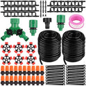 Kit de riego de jardín, sistema de riego automático de planta de 30 m, kit de tubos de riego micro DIY para tubos de riego, manguera de distribución en blanco, boquillas atomizadoras para invernadero, lecho de flores, patio, césped