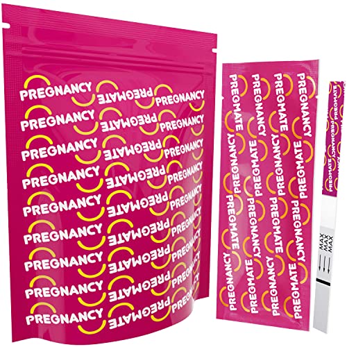 PREGMATE 25 Pregnancy HCG Test Strips One Step Urine Test Strip Combo Predictor Kit Pack (25 HCG) by PREGMATE