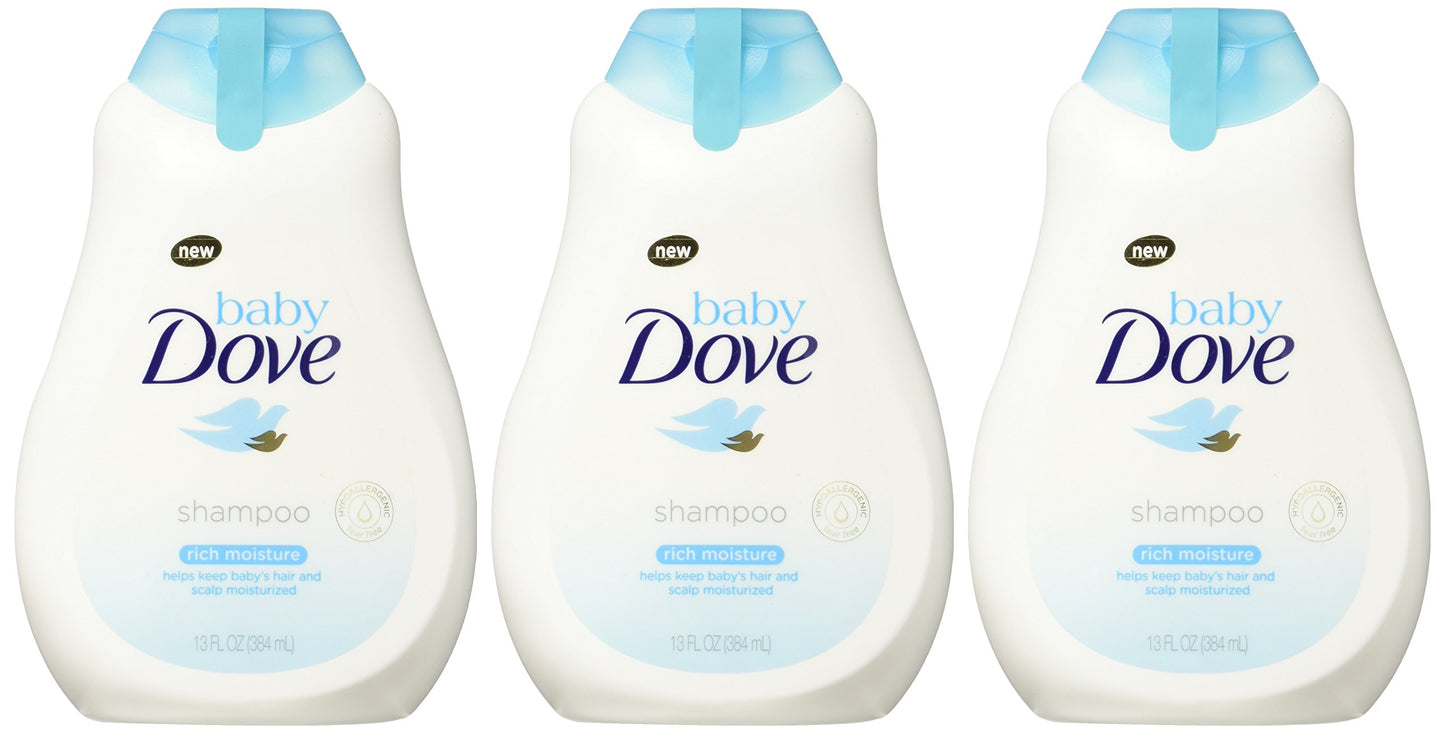 Baby Dove Tear FreeShampoo, Rich Moisture, 13 oz, 3 count
