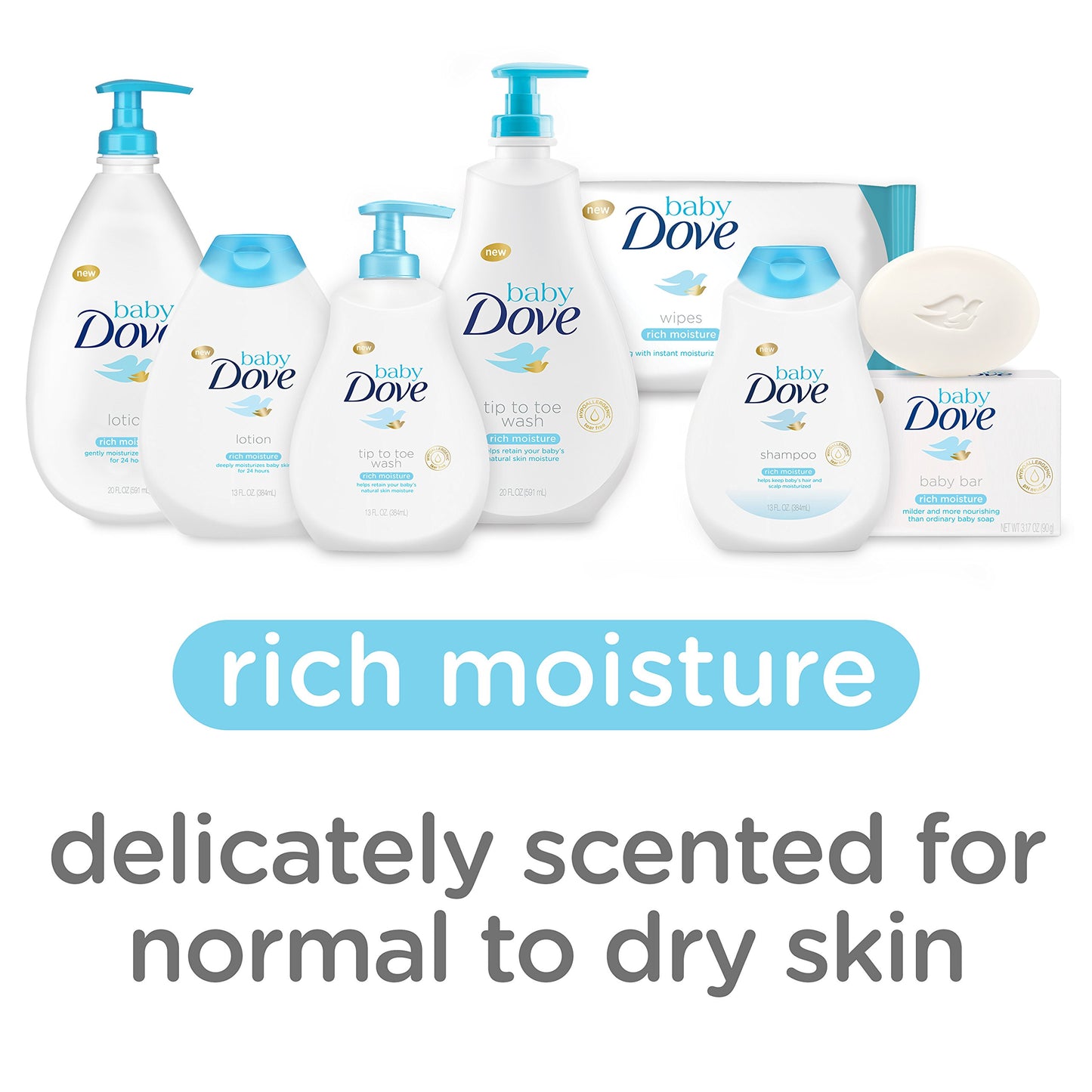 Baby Dove Tear FreeShampoo, Rich Moisture, 13 oz, 3 count